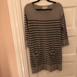 Grey striped long sleeved Rag & Bone dress